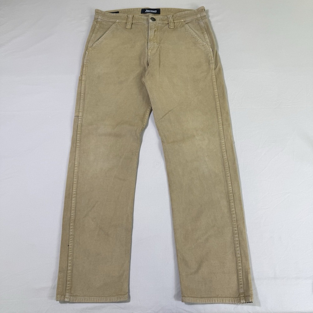 Revtown Jeans Mens 31x30 Khaki Automatic Stretch‎ Straight Leg Italian Denim